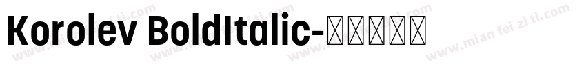 Korolev BoldItalic字体转换